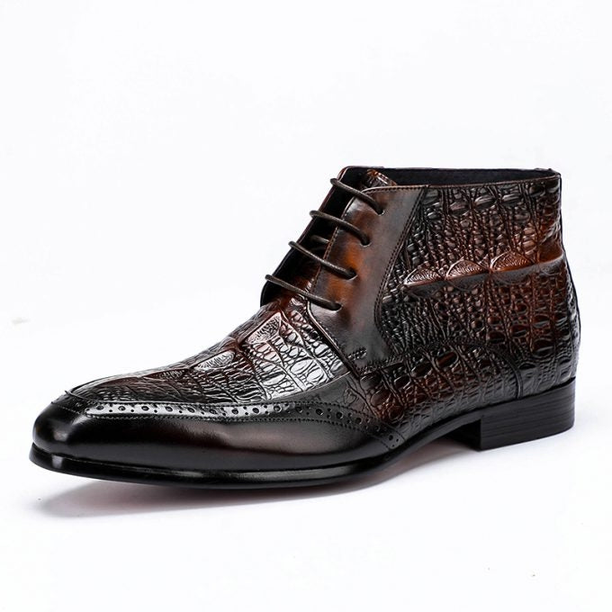 Men's Branco Crocodile Embossed Chukka Boot